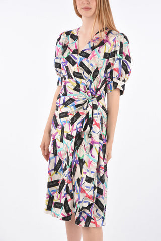 Logoed Short Sleeve Kimono Dress