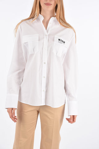 Oversized Shirt NEVER LOOK BACK IT'S ALL AHEAD with Two Pockets