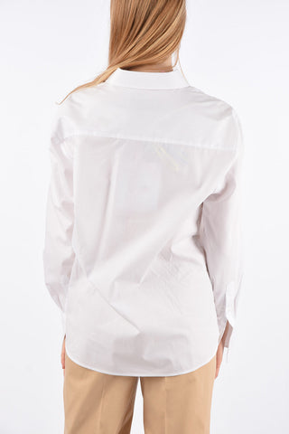 Oversized Shirt NEVER LOOK BACK IT'S ALL AHEAD with Two Pockets