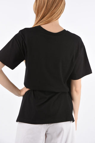 Asymmetrical T-Shirt with Jewel Logo