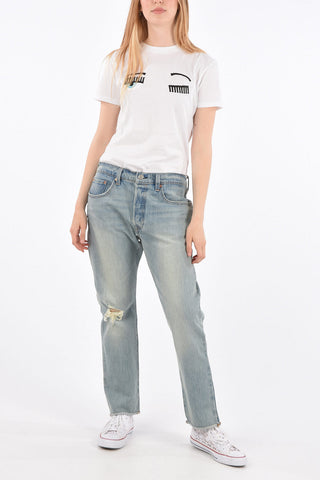 CHIARA FERRAGNI Jeans 501 Distressed
