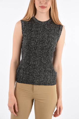 Herringbone Sleeveless Sweater