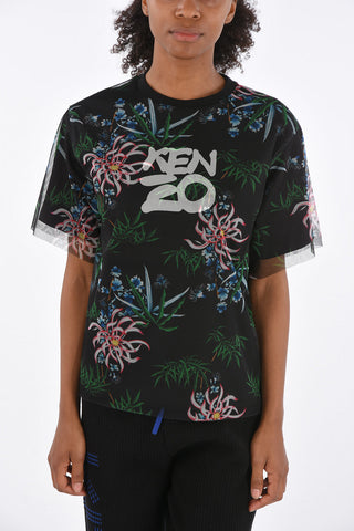 Floral Printed Double Layer T-Shirt