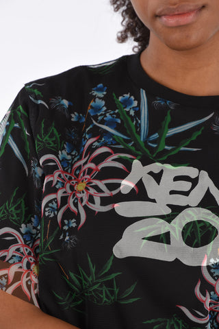 Floral Printed Double Layer T-Shirt