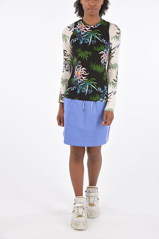 Drawstring Mini Skirt