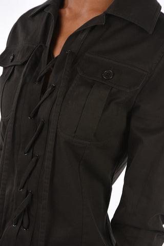  4 Pocket Mini Saharienne Dress