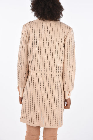 Laser Cut Leather Duster Coat
