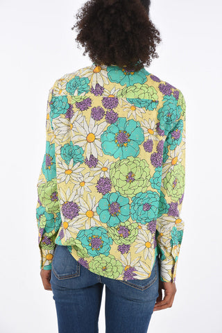 RUNWAY Floral Printed Shirt with Lurex Details