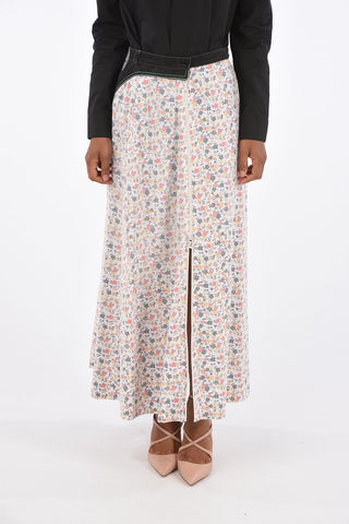 GREEN LINE Floral Printed Full Zip Skirt