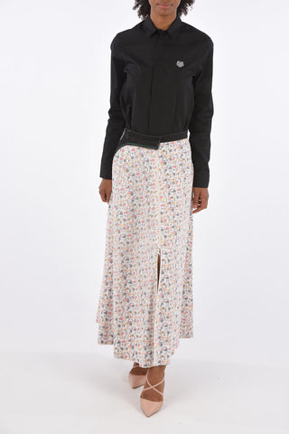 GREEN LINE Floral Printed Full Zip Skirt