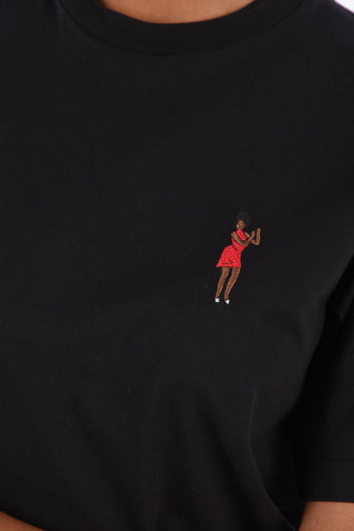 T-Shirt Girocollo DANCERS Ricamata