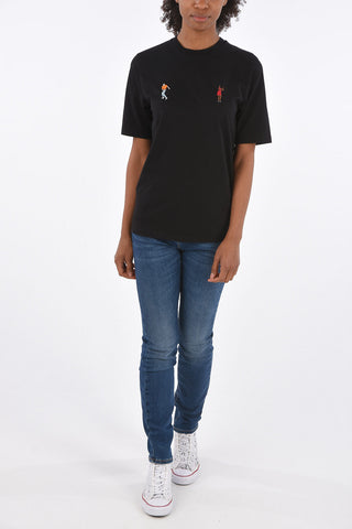 T-Shirt Girocollo DANCERS Ricamata