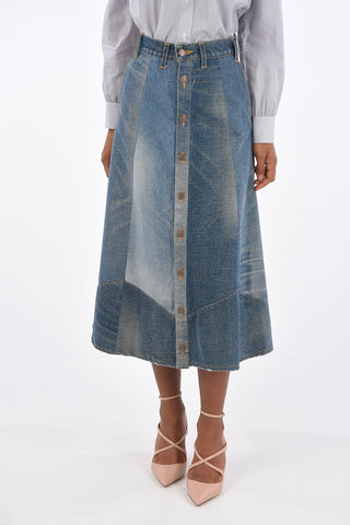 Denim A-Line Skirt