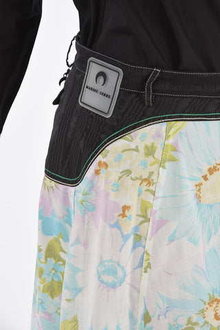 GREEN LINE Gonna Lunga Floreale con Zip Frontale