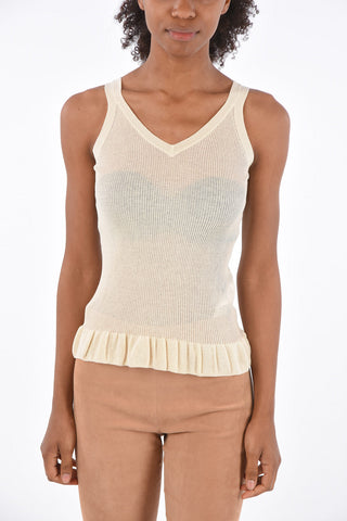 V-Neck Knitted Tank Top