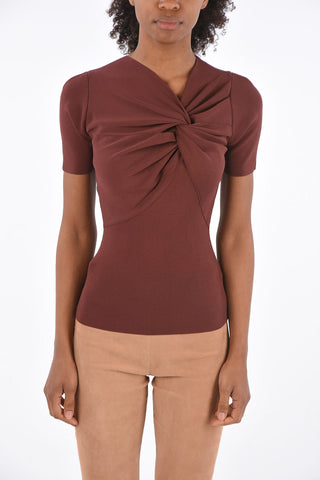Twist-front sweater
