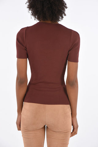 Twist-front sweater