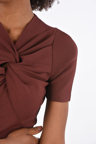 Twist-front sweater