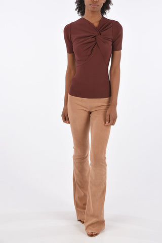 Twist-front sweater