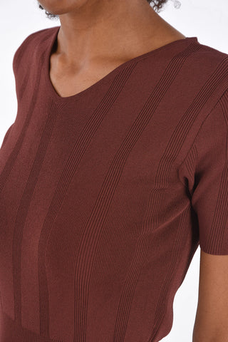 Short Sleeve V-Neck Sweater