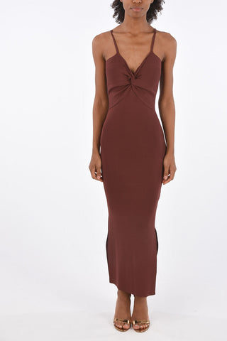 split-side hem maxi dress