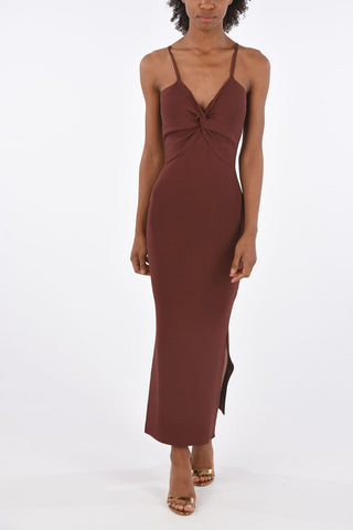 split-side hem maxi dress