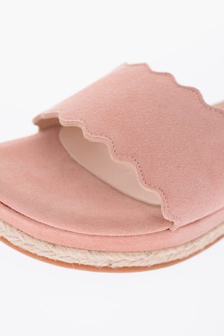3cmSuede Leather Sandal with Platform