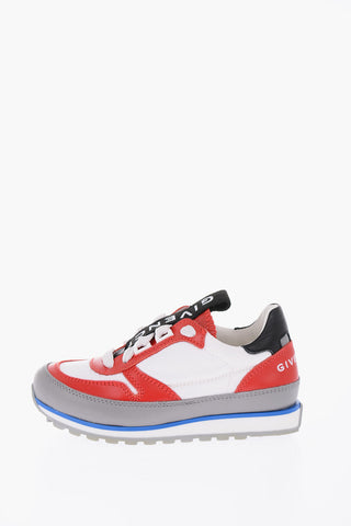Fabric and Leather Sneakers