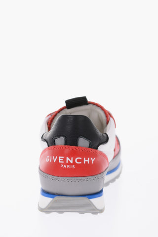 Fabric and Leather Sneakers