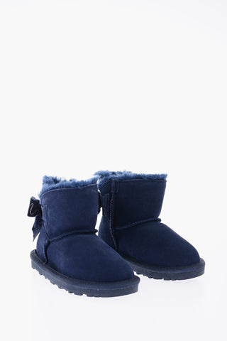 Suede Ankle Boots with Faux Fur Inner