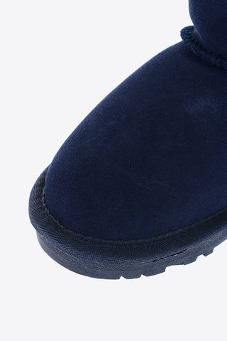 Suede Ankle Boots with Faux Fur Inner
