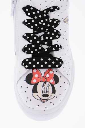 Faux Leather Printed Sneakers