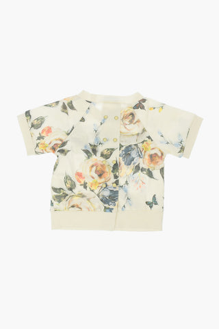 Floral Short Sleeves Sweatshirt