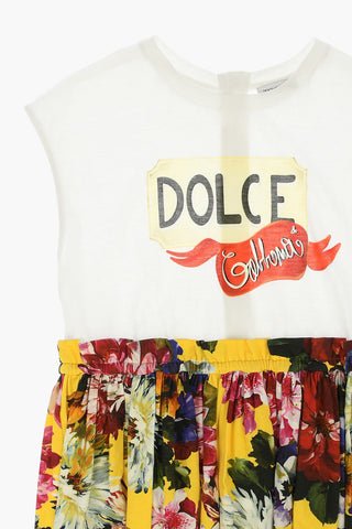 Dress with Floral Skirt
