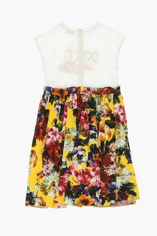 Dress with Floral Skirt