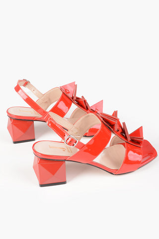 Lacquered Leather Sandals 6cm