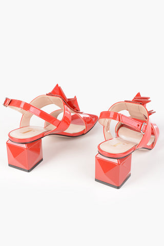 Lacquered Leather Sandals 6cm
