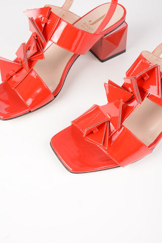 Lacquered Leather Sandals 6cm