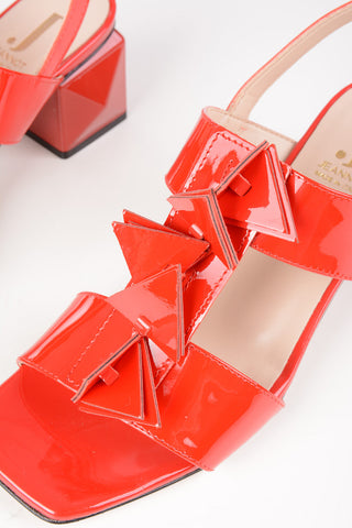 Lacquered Leather Sandals 6cm