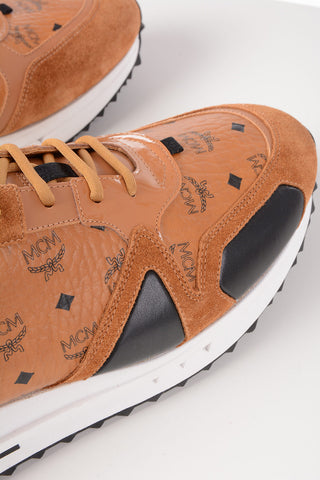 Sneakers in pelle con Stampa Monogram