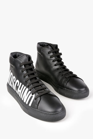 COUTURE! Logoed Leather High Top Sneakers