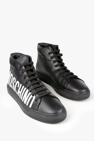 COUTURE! Logoed Leather High Top Sneakers