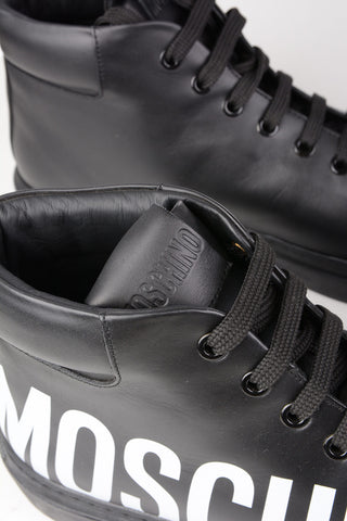 COUTURE! Logoed Leather High Top Sneakers