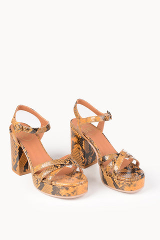 Python Skin Sandals BRIET with Platform 11cm