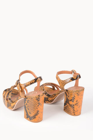 Python Skin Sandals BRIET with Platform 11cm