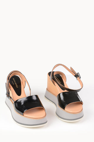 Lacquered Leather GISELE Wedges 10cm