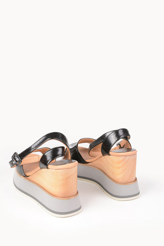 Lacquered Leather GISELE Wedges 10cm