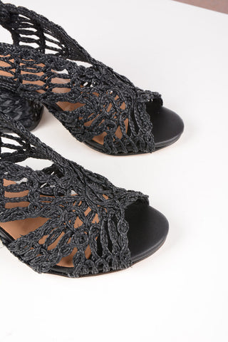 Raffia MILLICENT Sandals 8cm