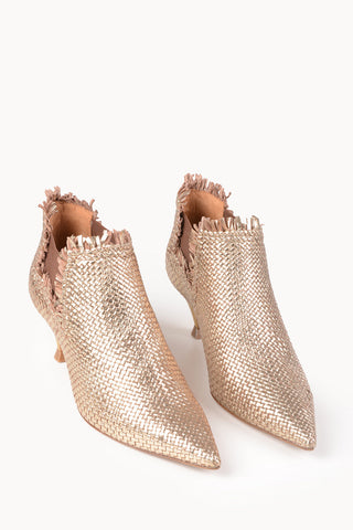 Braided Leather AKTON Pull On Booties 6cm