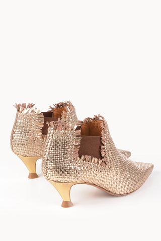 Braided Leather AKTON Pull On Booties 6cm